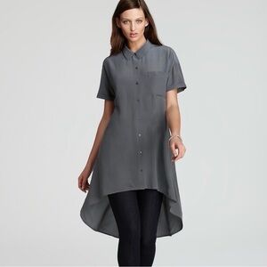 Eileen Fisher Silk Crepe De Chine Shirt Dress Size XS
Gray
